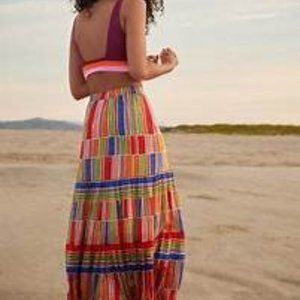 Farm Rio by Anthropologie Alena Striped Skirt, M